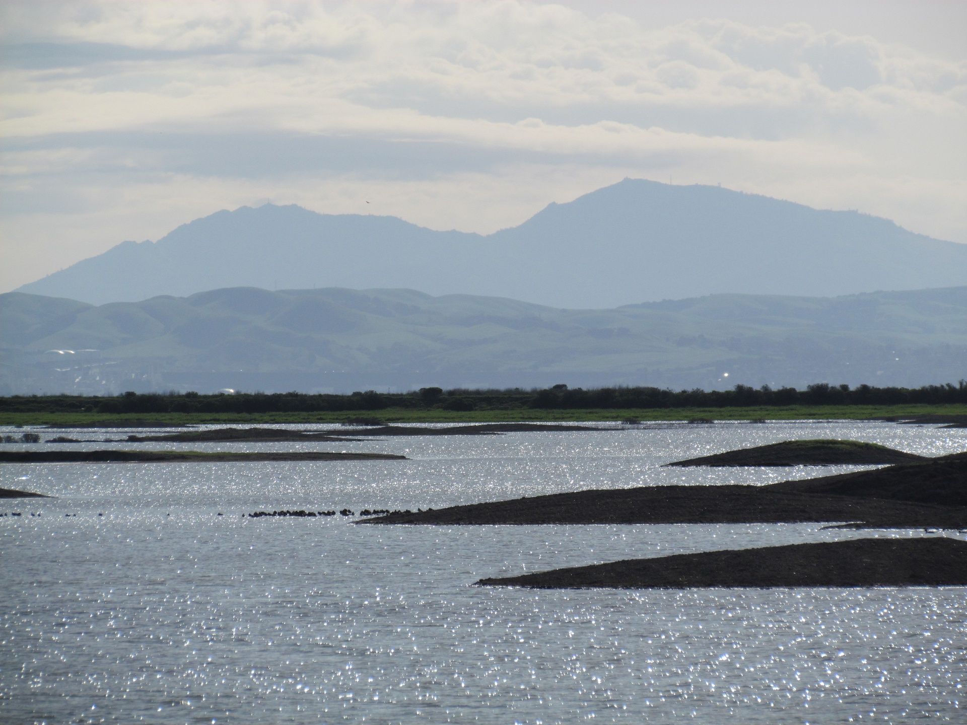 Mt. Diablo across San Pablo Bay, SF Bay area